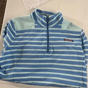 Vineyard Vines Blue Long Sleeve Boxy Sweatshirt